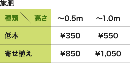 施肥 低木 寄せ植え
